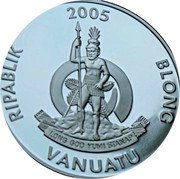 Vanuatu 500 Vatu (Tiger Shark) RIPABLIK 2005 BLONG LONG GOD YUMI STANAP VANUATU coin obverse Vanuatu 500 Vatu (Tiger Shark) RIPABLIK 2005 BLONG LONG GOD YUMI STANAP VANUATU coin obverse