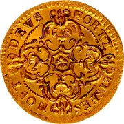 Netherlands 6 Stuivers (1 Shilling Roosschelling Gold Strike. 2 Ducat Weight) KM# Pn6 DEVS FORTI ET SPES NOST coin reverse Netherlands 6 Stuivers (1 Shilling Roosschelling Gold Strike. 2 Ducat Weight) KM# Pn6 DEVS FORTI ET SPES NOST coin reverse