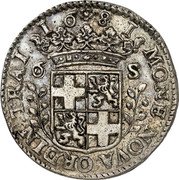 Netherlands 6 Stuivers (Rijderschelling Piedfort of Double Weight) KM# P40 MONE NOVA ORDIN TRAI 1681 6 S coin obverse