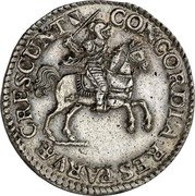 Netherlands 6 Stuivers (Rijderschelling Piedfort of Double Weight) KM# P40 CONCORDIA RES PARVÆ CRESCUNT coin reverse