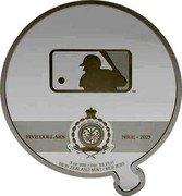 Niue Five Dollars (Major League Baseball. New York Yankees) PUBLIC SEAL OF NIUE ATUA NIUE TUKULAGI FIVE DOLLARS 2025 3 OZ 999 FINE SILVER NEW ZEALAND MINT MLB 2025 coin obverse