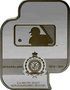 Niue Five Dollars Major League Baseball. San Diego Padres 2025 PUBLIC SEAL OF NIUE ATUA NIUE TUKULAGI FIVE DOLLARS 2025 3 OZ 999 FINE SILVER NEW ZEALAND MINT MLB 2025 coin obverse