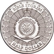 Niue Half Dollar (Bible Stories. Abraham & Isaac) PUBLIC SEAL OF NIUE ATUA NIUE TUKULAGI BIBLE STORIES HALF DOLLAR coin obverse Niue Half Dollar (Bible Stories. Abraham & Isaac) PUBLIC SEAL OF NIUE ATUA NIUE TUKULAGI BIBLE STORIES HALF DOLLAR coin obverse