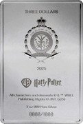 Niue Three Dollars (Harry Potter and the Sorcerer's Stone Poster) PUBLIC SEAL OF NIUE ATUA NIUE TUKULAGI THREE DOLLARS 2025 WB HARRY POTTER™ ALL CHARACTERS AND ELEMENTS © & ™ WBEI PUBLISHING RIGHTS © JKR (S25) 2 OZ 999 PURE SILVER XXXX/1000 coin obverse Niue Three Dollars (Harry Potter and the Sorcerer's Stone Poster) PUBLIC SEAL OF NIUE ATUA NIUE TUKULAGI THREE DOLLARS 2025 WB HARRY POTTER™ ALL CHARACTERS AND ELEMENTS © & ™ WBEI PUBLISHING RIGHTS © JKR (S25) 2 OZ 999 PURE SILVER XXXX/1000 coin obverse