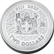 Fiji Two Dollars (Year of the Snake. Ultra Hight Relief) FIJI 2025 1 OZ .999 FINE SILVER REREVAKA NA KALOU KA DOKA NA TUI TWO DOLLARS coin obverse Fiji Two Dollars (Year of the Snake. Ultra Hight Relief) FIJI 2025 1 OZ .999 FINE SILVER REREVAKA NA KALOU KA DOKA NA TUI TWO DOLLARS coin obverse