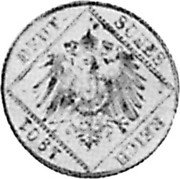 Germany 1/2 Mark (Pattern) KM# Pn80 DEUTSCHES REICH 1901 coin obverse