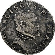 Italy 1/2 Scudo / 10 Grosso (Francis Maria II della Rovere) FRANCISCVS MARIA II G X coin obverse Italy 1/2 Scudo / 10 Grosso (Francis Maria II della Rovere) FRANCISCVS MARIA II G X coin obverse
