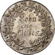 Germany 1/2 Thaler (Maximilian IV Joseph Schulpreistaler) LOHN DES FLEISSES coin reverse Germany 1/2 Thaler (Maximilian IV Joseph Schulpreistaler) LOHN DES FLEISSES coin reverse