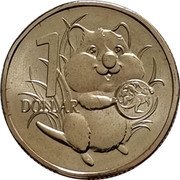 Australia 1 Dollar (Adorable Quokka Joey) 1 DOLLAR coin reverse Australia 1 Dollar (Adorable Quokka Joey) 1 DOLLAR coin reverse