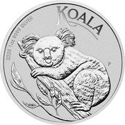 Australia 1 Dollar (Australian Koala on Branch) 2025 1 OZ 9999 SILVER KOALA P AH coin reverse Australia 1 Dollar (Australian Koala on Branch) 2025 1 OZ 9999 SILVER KOALA P AH coin reverse