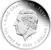 Tuvalu 1 Dollar (Patrick Star) KING CHARLES III TUVALU JC 1OZ 9999 AG 2025 1 DOLLAR coin obverse Tuvalu 1 Dollar (Patrick Star) KING CHARLES III TUVALU JC 1OZ 9999 AG 2025 1 DOLLAR coin obverse