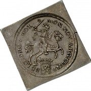 Netherlands 1 Ducaton Silver Rider Amsterdam. Piedfort Weight of 4 Ducatons 1673  MON : NOV : ARG : CONF : BELG : PROV HOL coin obverse Netherlands 1 Ducaton Silver Rider Amsterdam. Piedfort Weight of 4 Ducatons 1673  MON : NOV : ARG : CONF : BELG : PROV HOL coin obverse