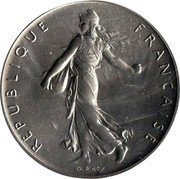 France 1 Franc (Sower Piedfort) REPUBLIQUE FRANÇAISE O.ROTY coin obverse France 1 Franc (Sower Piedfort) REPUBLIQUE FRANÇAISE O.ROTY coin obverse