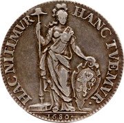Netherlands 1 Gulden (Holland Province. Pattern) HAC NITIMVR HANC TVEMVR coin reverse
