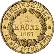 Germany 1 Krone (Pattern) KM# Pn53 VEREINSMUNZE 1 KRONE 1857 50 EIN PFUND FEIN 1857 B coin reverse