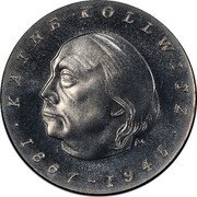 Germany 1 Mark (Kathe Kollwitz. Probe) KM# TS3 KÄTHE KOLLWITZ 1867-1945 coin obverse Germany 1 Mark (Kathe Kollwitz. Probe) KM# TS3 KÄTHE KOLLWITZ 1867-1945 coin obverse