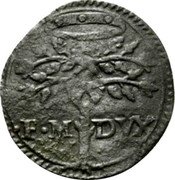 Italy 1 Quattrino (Francis Maria II Lightning) F M DVX coin obverse Italy 1 Quattrino (Francis Maria II Lightning) F M DVX coin obverse