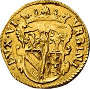 Italy 1 Scudo (Francis Maria II della Rovere Bust) VRBINI DVX VI coin reverse Italy 1 Scudo (Francis Maria II della Rovere Bust) VRBINI DVX VI coin reverse