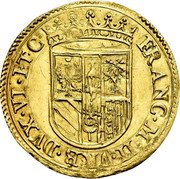 Italy 1 Scudo (Francis Maria II della Rovere Saint Michael) FRANC M II VRB DVX VI ET C coin obverse Italy 1 Scudo (Francis Maria II della Rovere Saint Michael) FRANC M II VRB DVX VI ET C coin obverse