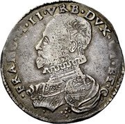 Italy 1 Testone (Francis Maria II della Rovere Bust left. Undated) FRANC M II VRB DVX VI ET C coin obverse Italy 1 Testone (Francis Maria II della Rovere Bust left. Undated) FRANC M II VRB DVX VI ET C coin obverse