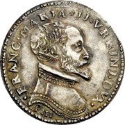 Italy 1 Testone (Francis Maria II della Rovere Bust right. Pesaro) FRANC MARIA II VRBINI DVX coin obverse Italy 1 Testone (Francis Maria II della Rovere Bust right. Pesaro) FRANC MARIA II VRBINI DVX coin obverse