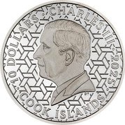Cook Islands 10 Dollars (The Cliff) 10 DOLLARS CHARLES III 2025 DT COOK ISLANDS coin obverse Cook Islands 10 Dollars (The Cliff) 10 DOLLARS CHARLES III 2025 DT COOK ISLANDS coin obverse