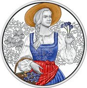 Austria 10 Euro (Aufdirndln. Linen. Colored)  coin reverse Austria 10 Euro (Aufdirndln. Linen. Colored)  coin reverse