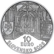 Slovakia 10 Euro (Benedictine Abbey) 10 EURO SLOVENSKO 2025 coin obverse Slovakia 10 Euro (Benedictine Abbey) 10 EURO SLOVENSKO 2025 coin obverse