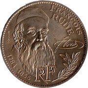 France 10 Francs (Francois Rude Essai) FRANÇOIS RUDE ESSAI RF 1784-1855 coin obverse France 10 Francs (Francois Rude Essai) FRANÇOIS RUDE ESSAI RF 1784-1855 coin obverse