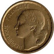 France 10 Francs Georges Guiraud Essai 1950  REPUBLIQUE FRANÇAISE G GUIRAUD coin obverse France 10 Francs Georges Guiraud Essai 1950  REPUBLIQUE FRANÇAISE G GUIRAUD coin obverse