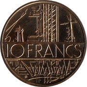 France 10 Francs (Piedfort) 10 FRANCS coin reverse France 10 Francs (Piedfort) 10 FRANCS coin reverse