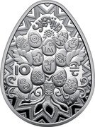 Ukraine 10 Hryven Easter Joy. The Pysanka 2025  Special UNC УКРАЇНА 10₴ 2025 31.1 AG 999 coin obverse Ukraine 10 Hryven Easter Joy. The Pysanka 2025  Special UNC УКРАЇНА 10₴ 2025 31.1 AG 999 coin obverse