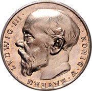 Germany 10 Mark (Louis III Pattern. Crown. Karl Goetz) LVDWIG III KÖNIG V BAYERN coin obverse