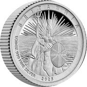 UK 10 Pence (Britannia Issue) BRITANNIA BMJ 1/20 OZ 999 FINE SILVER 2025 coin reverse UK 10 Pence (Britannia Issue) BRITANNIA BMJ 1/20 OZ 999 FINE SILVER 2025 coin reverse