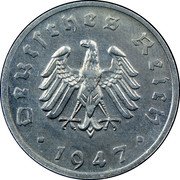 Germany 10 Pfennig (Pattern) KM# Pn394 DEUTSCHES REICH 1947 coin obverse