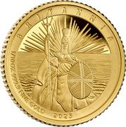 UK 10 Pounds (Britannia Issue) BRITANNIA BMJ 1/10 OZ 999.9 FINE GOLD 2025 coin reverse UK 10 Pounds (Britannia Issue) BRITANNIA BMJ 1/10 OZ 999.9 FINE GOLD 2025 coin reverse