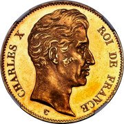 France 100 Francs (Charles X Pattern) CHALRES X ROI DE FRANCE coin obverse France 100 Francs (Charles X Pattern) CHALRES X ROI DE FRANCE coin obverse