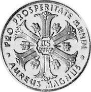 Germany 2-1/2 Ducat (Aureus Magnus Issues. Kennedy) X# M137 PRO PROSPERITATE MUNDI IIS DUCAT AUREUS MAGNUS 980 coin obverse