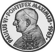 Germany 2-1/2 Ducat (Aureus Magnus Issues. Pope Paul VI) X# M291 PAULUS VI PONTIFEX MAXIMUS 1963 coin reverse