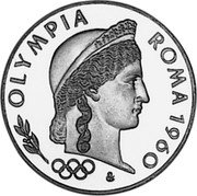Germany 2-1/2 Ducat (Aureus Magnus Issues. Rome Olympics) X# M78 OLYMPIA ROMA 1960 coin reverse