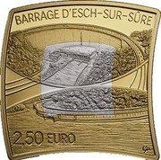 Luxembourg 2,50 Euro Esch-sur-Sure Dam 2024  Proof BARRAGE D'ESCH-SUR-SÛRE 2,50 EURO CP coin reverse Luxembourg 2,50 Euro Esch-sur-Sure Dam 2024  Proof BARRAGE D'ESCH-SUR-SÛRE 2,50 EURO CP coin reverse