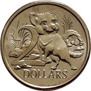 Australia 2 Dollars (Tassie Devil Joey) 2 DOLLARS coin reverse Australia 2 Dollars (Tassie Devil Joey) 2 DOLLARS coin reverse