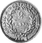 Germany 2 Franken KM# Pn4 Westphalia KÖENIG V. WESTPHALEN... 2 FRANK 18 coin reverse