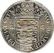 Netherlands 2 Gulden (West Friesland) KM# 83 MO : NO : ARGENT : ORDIN : WESTF 1682 2 G coin obverse