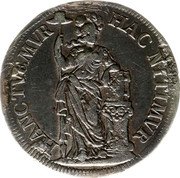 Netherlands 2 Gulden (West Friesland) KM# 83 HAC NITIMVR HANC TVEMVR coin reverse