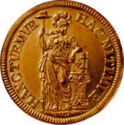 Netherlands 2 Guldens (Piedfort 8 Ducat Weight) KM# Pn13 HAC NITIMVR HANC TVEMVR coin reverse