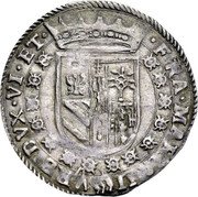 Italy 2 Sedicines (Francis Maria II della Rovere Two Saints. Collar Obverse) FRA MARIA II VRB DVX VI ET coin obverse Italy 2 Sedicines (Francis Maria II della Rovere Two Saints. Collar Obverse) FRA MARIA II VRB DVX VI ET coin obverse