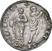 Italy 2 Sedicines (Francis Maria II della Rovere Two Saints. Collar Obverse) MONETA DA DOI SEDECINE coin reverse Italy 2 Sedicines (Francis Maria II della Rovere Two Saints. Collar Obverse) MONETA DA DOI SEDECINE coin reverse