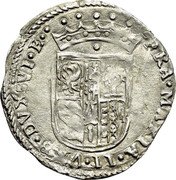 Italy 2 Sedicines (Francis Maria II della Rovere Two Saints. Without Collar) FRA MARIA II VRB DVX VI E coin obverse Italy 2 Sedicines (Francis Maria II della Rovere Two Saints. Without Collar) FRA MARIA II VRB DVX VI E coin obverse