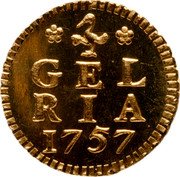 Netherlands 2 Stuivers (Gelderland Province Pattern Coin) GEL RIA 1757 coin obverse Netherlands 2 Stuivers (Gelderland Province Pattern Coin) GEL RIA 1757 coin obverse